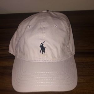 White polo strap back hat